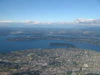 Mercer Island - Over Seattle (Washington, USA)