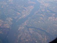 Hood River town and bridge - Cascade Mountains (Oregon, USA)