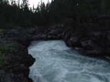 Water flowing into the tunnel - Natural Bridge near Union Creek (Oregon, USA)