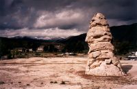 Liberty Cap dormant hot spring cone - Yellowstone National Park (Wyoming, USA)