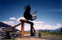 Bald Eagle sculpture - Route 2 east (Montana, USA)