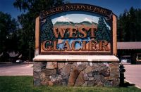 West Glacier sign - West Glacier (Montana, USA)