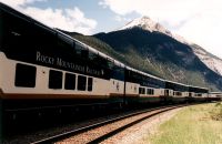 Rocky Mountaineer train at Field - Yoho National Park (British Columbia, Canada)